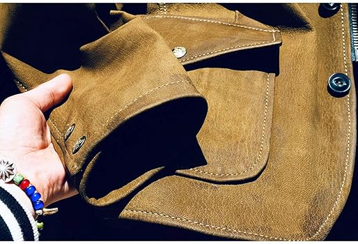 Amazon | GABRIEL 本革 メンズ レア 豪華 1.1mm ディアスキン 革ジャン